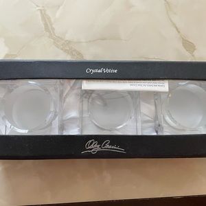Oleg Cassini crystal votive set